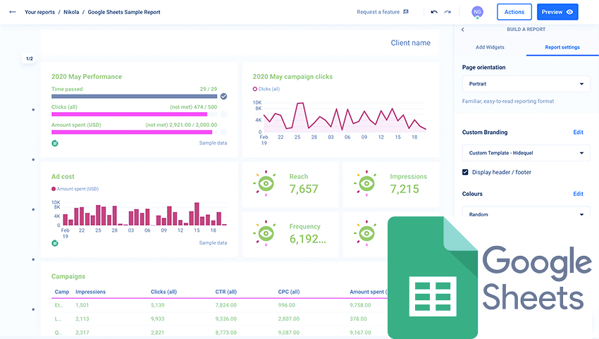 اسلایسر در Google Sheet